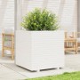 Jardinera de madera maciza de pino blanca 70x70x72 cm de vidaXL, Maceteros y jardineras - Ref: Foro24-3282620, Precio: 258,46...