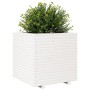 Jardinera de madera maciza de pino blanca 70x70x72 cm de vidaXL, Maceteros y jardineras - Ref: Foro24-3282620, Precio: 258,46...