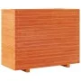 Solid wax brown pine wood planter 90x40x72 cm by vidaXL, Pots and planters - Ref: Foro24-3282636, Price: 236,35 €, Discount: %