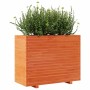 Solid wax brown pine wood planter 90x40x72 cm by vidaXL, Pots and planters - Ref: Foro24-3282636, Price: 239,77 €, Discount: %