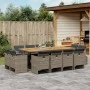 Garden dining set with cushions 13 pieces gray synthetic rattan by vidaXL, Garden sets - Ref: Foro24-3277813, Price: 1,00 €, ...