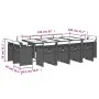 Garden dining set with cushions 13 pieces gray synthetic rattan by vidaXL, Garden sets - Ref: Foro24-3277813, Price: 1,00 €, ...
