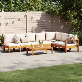 Garden sofa set with cushions 5 pieces solid acacia wood by vidaXL, Garden sets - Ref: Foro24-3214859, Price: 687,29 €, Disco...