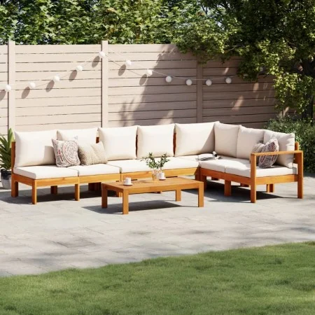 Gartensofa-Set mit Kissen 5-teilig aus massivem Akazienholz von vidaXL, Gartensets - Ref: Foro24-3214859, Preis: 687,29 €, Ra...