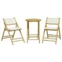 3-teiliges Klapp-Bistro-Set aus Bambus mit cremeweißen Kissen von vidaXL, Gartensets - Ref: Foro24-365872, Preis: 181,98 €, R...