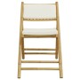 3-Piece Bamboo Folding Bistro Set with Cream White Cushions by vidaXL, Garden sets - Ref: Foro24-365872, Price: 165,03 €, Dis...