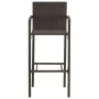 Gartentisch und Hocker 7 Stück Akazienholz PE Rattan braun von vidaXL, Gartensets - Ref: Foro24-3295291, Preis: 522,79 €, Rab...