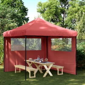 Tienda de fiesta plegable Pop-Up 2 paredes laterales burdeos by vidaXL, Tents and gazebos - Ref: Foro24-4004924, Price: 143,8...