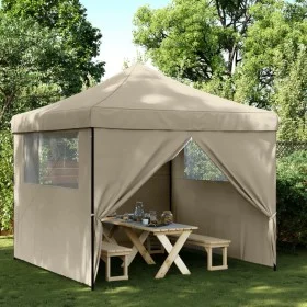 Pop-Up-Faltpartyzelt mit 4 taupefarbenen Seitenwänden von vidaXL, Zelte und Pavillons - Ref: Foro24-4004930, Preis: 163,00 €,...