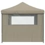 Pop-Up folding party tent with 4 taupe side walls by vidaXL, Tents and gazebos - Ref: Foro24-4004930, Price: 163,00 €, Discou...