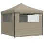 Pop-Up folding party tent with 4 taupe side walls by vidaXL, Tents and gazebos - Ref: Foro24-4004930, Price: 163,00 €, Discou...
