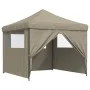 Pop-Up folding party tent with 4 taupe side walls by vidaXL, Tents and gazebos - Ref: Foro24-4004930, Price: 163,00 €, Discou...