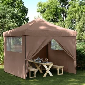 Pop-Up Folding Party Tent with 4 Side Walls Brown by vidaXL, Tents and gazebos - Ref: Foro24-4004932, Price: 154,57 €, Discou...
