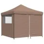 Pop-Up Folding Party Tent with 4 Side Walls Brown by vidaXL, Tents and gazebos - Ref: Foro24-4004932, Price: 154,57 €, Discou...