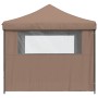 Pop-up-Faltzelt mit 4 Seitenwänden, braun von vidaXL, Zelte und Pavillons - Ref: Foro24-4004932, Preis: 156,36 €, Rabatt: %
