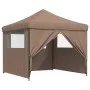 Pop-Up Folding Party Tent with 4 Side Walls Brown by vidaXL, Tents and gazebos - Ref: Foro24-4004932, Price: 154,57 €, Discou...