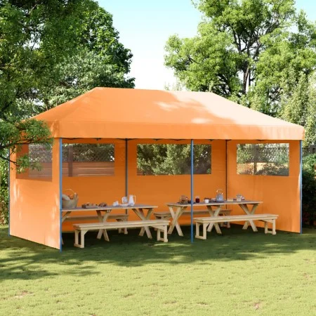 Pop-Up Folding Party Tent 3 Side Walls Orange by vidaXL, Tents and gazebos - Ref: Foro24-4004945, Price: 212,49 €, Discount: %
