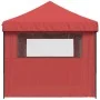 Pop-Up Folding Party Tent 3 Side Walls Burgundy by vidaXL, Tents and gazebos - Ref: Foro24-4004947, Price: 207,45 €, Discount: %