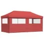 Pop-Up Folding Party Tent 3 Side Walls Burgundy by vidaXL, Tents and gazebos - Ref: Foro24-4004947, Price: 207,45 €, Discount: %
