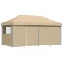 Pop-Up Folding Party Tent with 4 Beige Side Walls by vidaXL, Tents and gazebos - Ref: Foro24-4004951, Price: 230,20 €, Discou...