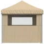 Pop-Up Folding Party Tent with 4 Beige Side Walls by vidaXL, Tents and gazebos - Ref: Foro24-4004951, Price: 230,20 €, Discou...