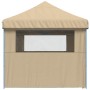 Zusammenklappbares Pop-up-Partyzelt mit 4 beigen Seitenwänden von vidaXL, Zelte und Pavillons - Ref: Foro24-4004951, Preis: 2...