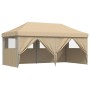 Zusammenklappbares Pop-up-Partyzelt mit 4 beigen Seitenwänden von vidaXL, Zelte und Pavillons - Ref: Foro24-4004951, Preis: 2...