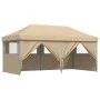 Zusammenklappbares Pop-up-Partyzelt mit 4 beigen Seitenwänden von vidaXL, Zelte und Pavillons - Ref: Foro24-4004951, Preis: 2...