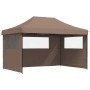 Pop-Up Folding Party Tent with 3 Side Walls Brown by vidaXL, Tents and gazebos - Ref: Foro24-4004972, Price: 167,57 €, Discou...