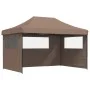 Pop-Up Folding Party Tent with 3 Side Walls Brown by vidaXL, Tents and gazebos - Ref: Foro24-4004972, Price: 165,03 €, Discou...