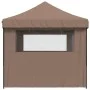 Pop-Up Folding Party Tent with 3 Side Walls Brown by vidaXL, Tents and gazebos - Ref: Foro24-4004972, Price: 165,03 €, Discou...