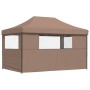 Pop-up-Faltzelt mit 3 Seitenwänden, braun von vidaXL, Zelte und Pavillons - Ref: Foro24-4004972, Preis: 167,57 €, Rabatt: %