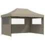 Pop-Up folding party tent with 3 taupe side walls by vidaXL, Tents and gazebos - Ref: Foro24-4004970, Price: 154,83 €, Discou...
