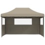 Pop-Up folding party tent with 3 taupe side walls by vidaXL, Tents and gazebos - Ref: Foro24-4004970, Price: 152,15 €, Discou...