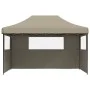Pop-Up folding party tent with 3 taupe side walls by vidaXL, Tents and gazebos - Ref: Foro24-4004970, Price: 154,83 €, Discou...