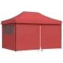 Zusammenklappbares Pop-up-Partyzelt mit 4 bordeauxroten Seitenwänden von vidaXL, Zelte und Pavillons - Ref: Foro24-4004979, P...
