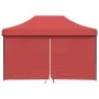 Zusammenklappbares Pop-up-Partyzelt mit 4 bordeauxroten Seitenwänden von vidaXL, Zelte und Pavillons - Ref: Foro24-4004979, P...