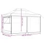 Zusammenklappbares Pop-up-Partyzelt mit 4 bordeauxroten Seitenwänden von vidaXL, Zelte und Pavillons - Ref: Foro24-4004979, P...