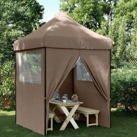 Pop-up-Faltzelt mit 4 Seitenwänden, braun von vidaXL, Zelte und Pavillons - Ref: Foro24-4005004, Preis: 141,72 €, Rabatt: %