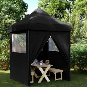 Pop-Up-Faltzelt mit 4 schwarzen Seitenwänden von vidaXL, Zelte und Pavillons - Ref: Foro24-4005006, Preis: 145,02 €, Rabatt: %