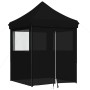Pop-Up-Faltzelt mit 4 schwarzen Seitenwänden von vidaXL, Zelte und Pavillons - Ref: Foro24-4005006, Preis: 145,02 €, Rabatt: %