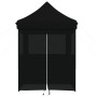 Pop-Up-Faltzelt mit 4 schwarzen Seitenwänden von vidaXL, Zelte und Pavillons - Ref: Foro24-4005006, Preis: 145,02 €, Rabatt: %