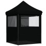 Pop-Up-Faltzelt mit 4 schwarzen Seitenwänden von vidaXL, Zelte und Pavillons - Ref: Foro24-4005006, Preis: 145,02 €, Rabatt: %