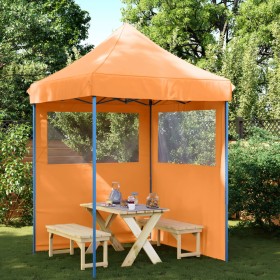 Tienda de fiesta plegable Pop-Up 2 paredes laterales naranja