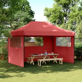Pop-Up Folding Party Tent 3 Side Walls Burgundy by vidaXL, Tents and gazebos - Ref: Foro24-4005019, Price: 161,04 €, Discount: %