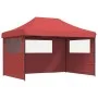 Pop-Up Folding Party Tent 3 Side Walls Burgundy by vidaXL, Tents and gazebos - Ref: Foro24-4005019, Price: 161,04 €, Discount: %