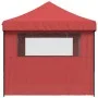 Pop-Up Folding Party Tent 3 Side Walls Burgundy by vidaXL, Tents and gazebos - Ref: Foro24-4005019, Price: 161,04 €, Discount: %