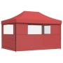 Pop-Up Folding Party Tent 3 Side Walls Burgundy by vidaXL, Tents and gazebos - Ref: Foro24-4005019, Price: 163,96 €, Discount: %