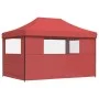 Pop-Up Folding Party Tent 3 Side Walls Burgundy by vidaXL, Tents and gazebos - Ref: Foro24-4005019, Price: 161,04 €, Discount: %