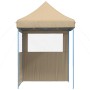 Pop-Up Folding Party Tent with 2 Beige Side Walls by vidaXL, Tents and gazebos - Ref: Foro24-4004991, Price: 123,83 €, Discou...
